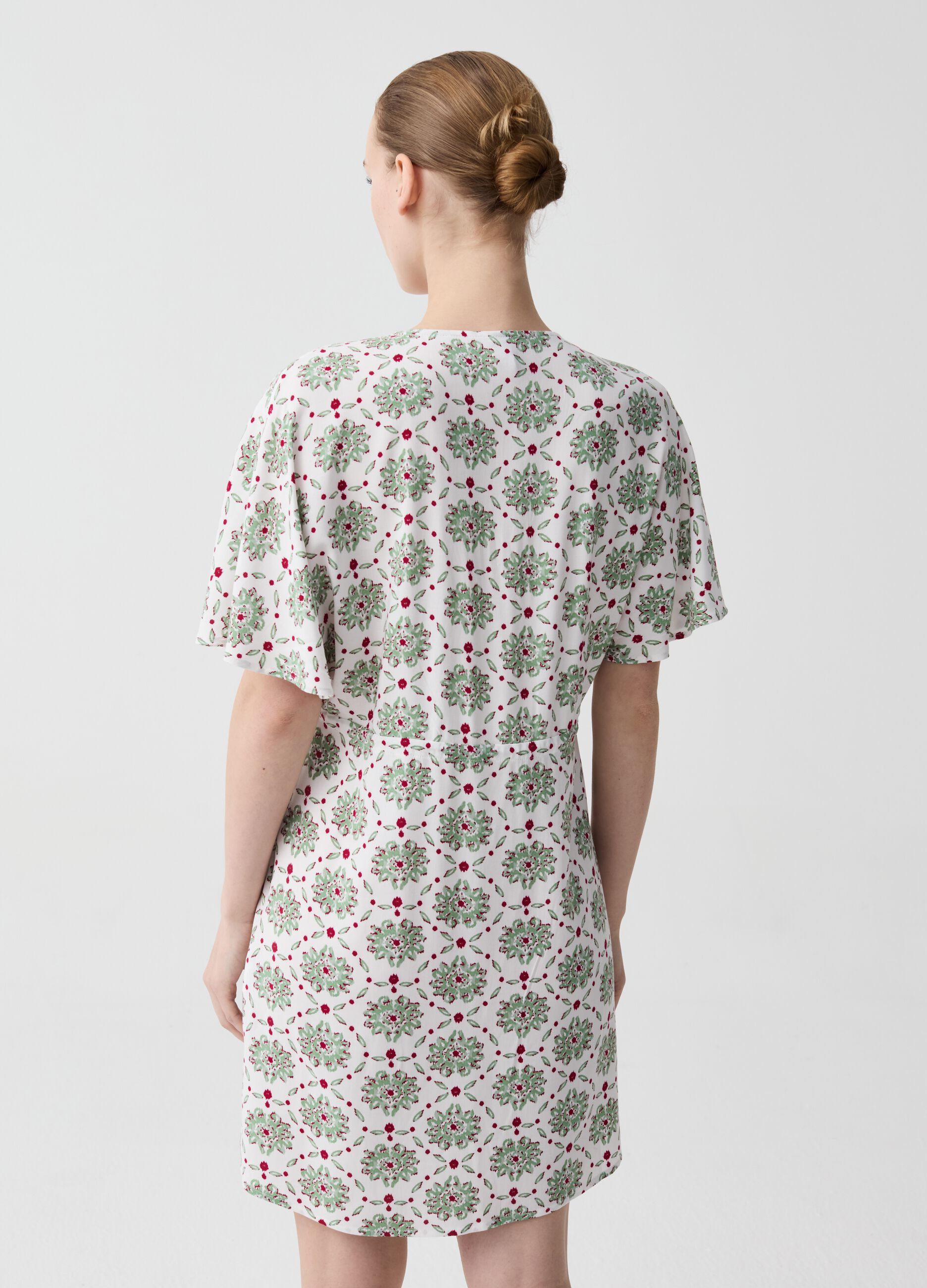 Floral nightdress with drawstring