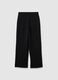 Black Wide Leg Stretch Trousers_4