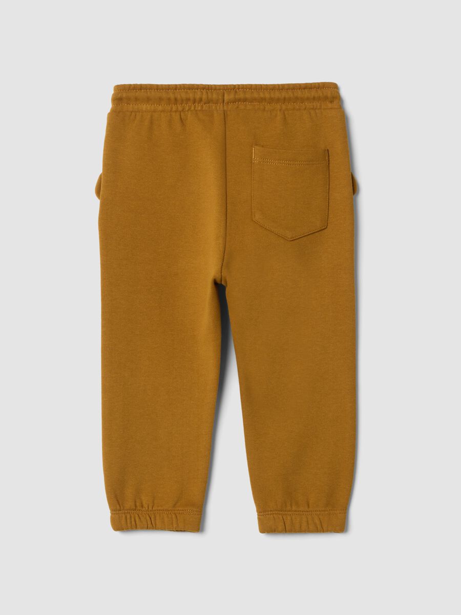 Pantaloni jogger marroni in puro cotone_2
