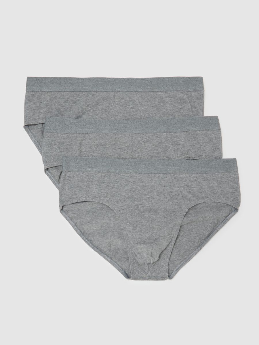 Grey Cotton Regular Fit Triple Pack Briefs Set_4