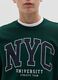 French terry sweatshirt with "NYC University” print_1
