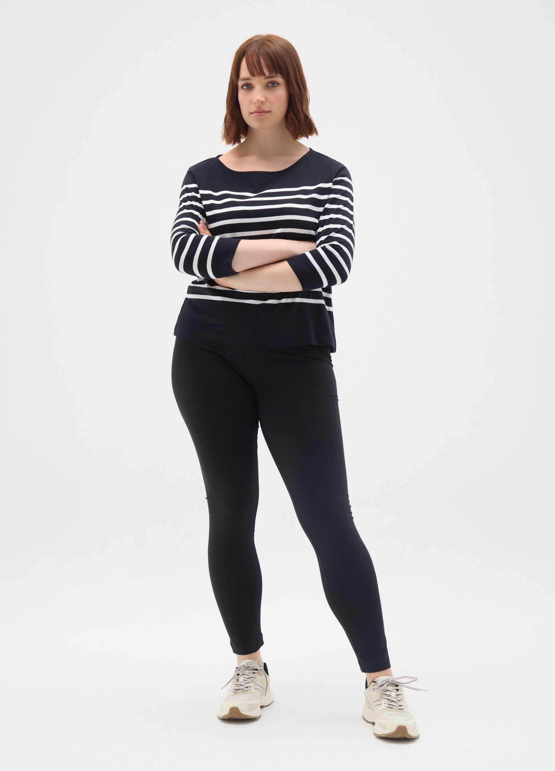 Black Stretch Cotton Skinny Leggings