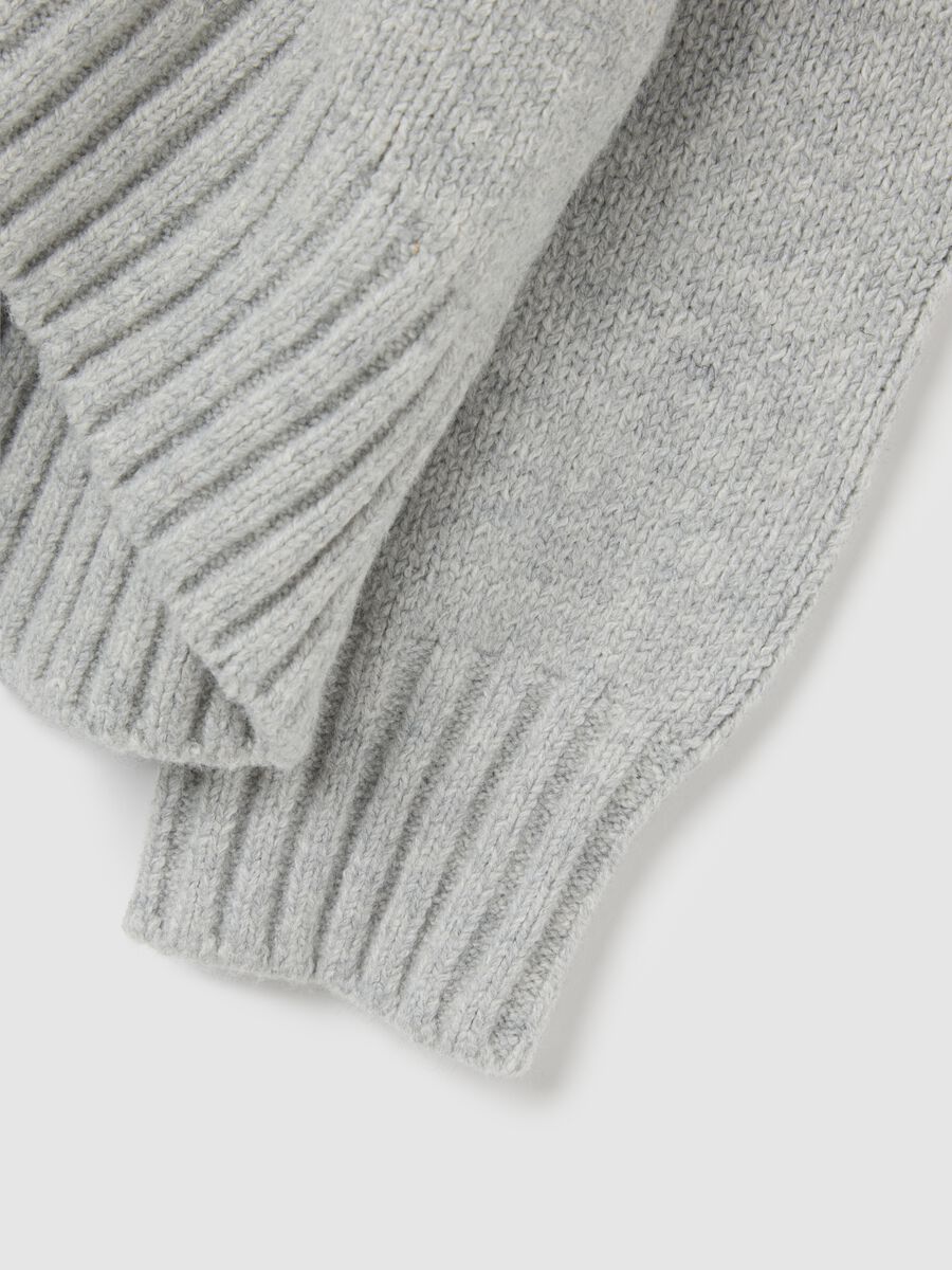 Grey cotton and polyamide blend jumper_3