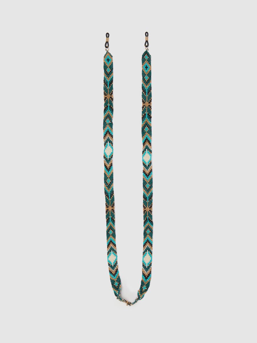 Glasses chain with ethnic-motif beads_0