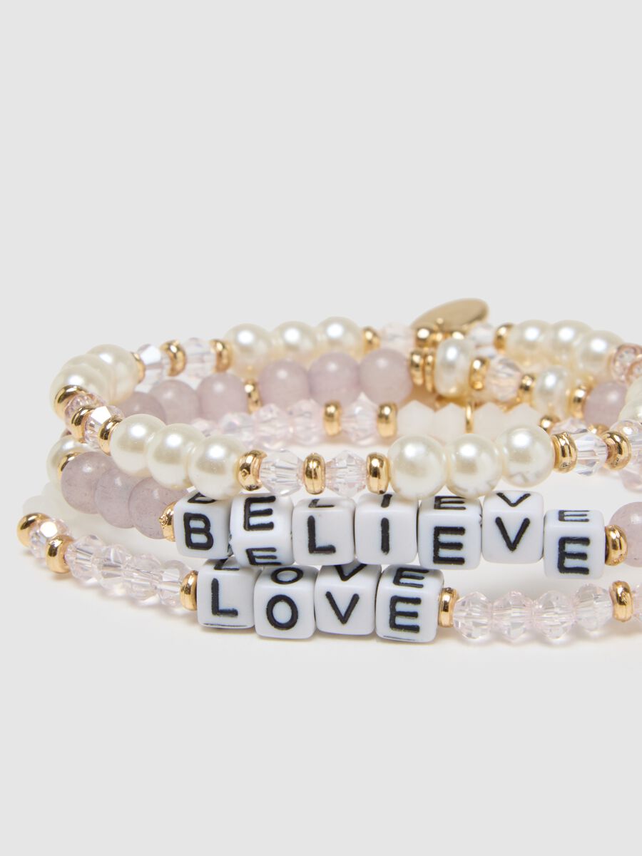 Multicolour glass bracelets with letters_1