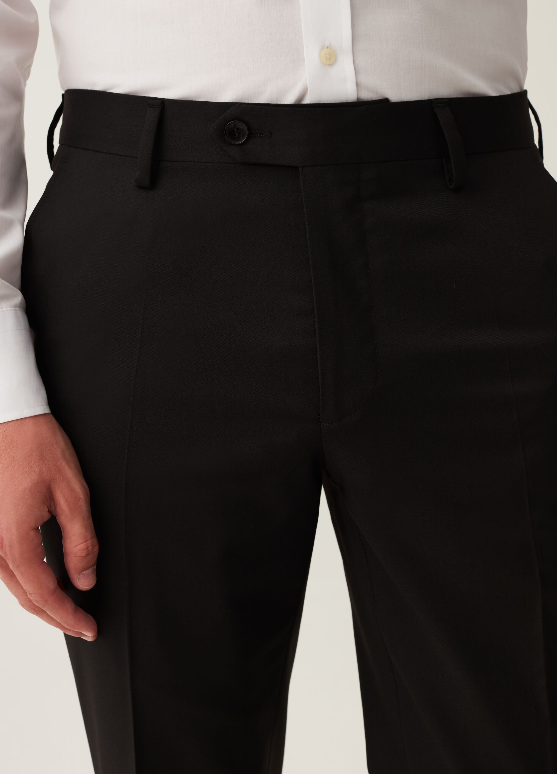 Pantalone slim fit nero da Uomo OVS