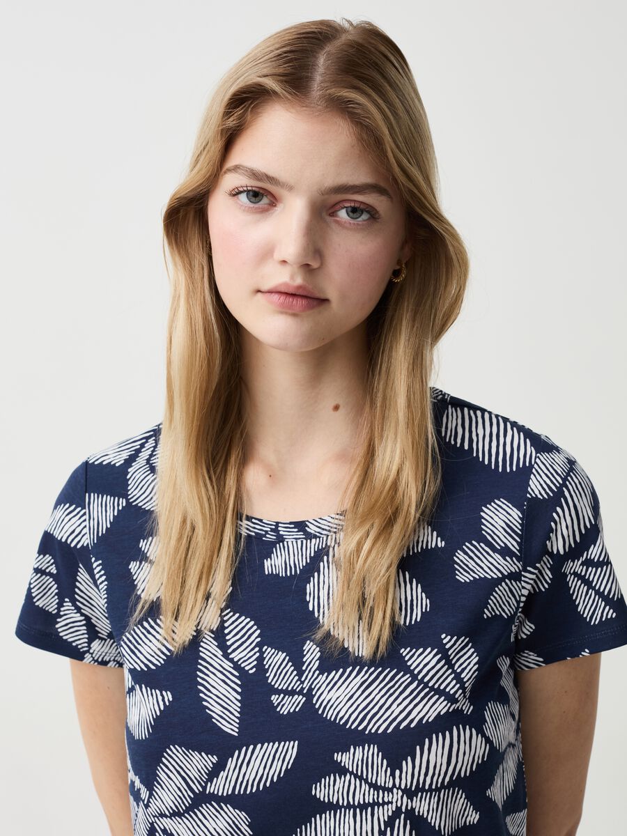 Cotton T-shirt with all-over print_1