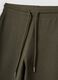 Jogger verde flare in cotone organico elasticizzato_6