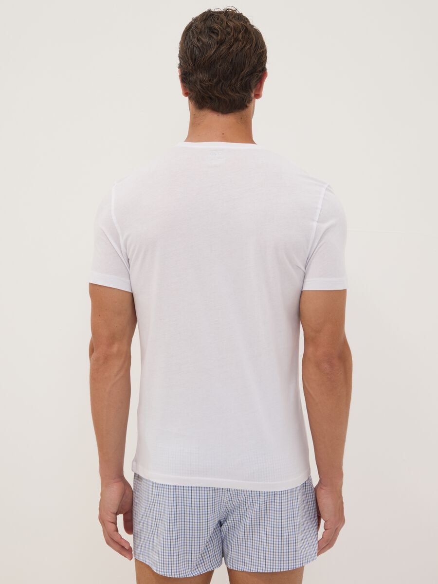 2-pack of white crew-neck T-shirts in pure extra-fine cotton_3