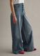 Wide Leg Blue Denim Pure Cotton Jeans_4