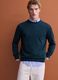 Green crew-neck pure merino wool jumper, regular fit_0