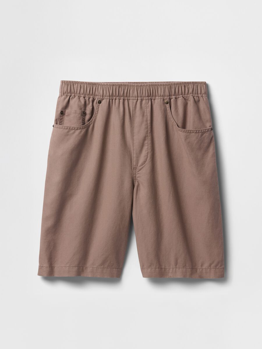 Brown linen and cotton shorts by Gap_5