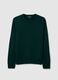 Regular fit green crewneck jumper_4