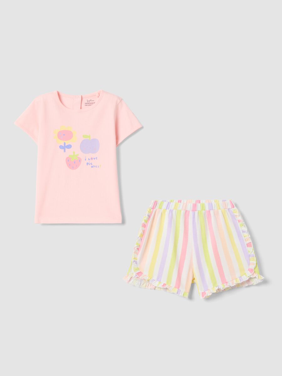 Multicolour organic cotton baby girls&rsquo; pyjamas, regular fit_0