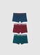 Boy's tripack boxer in multicolour stretch cotton regular fit_0