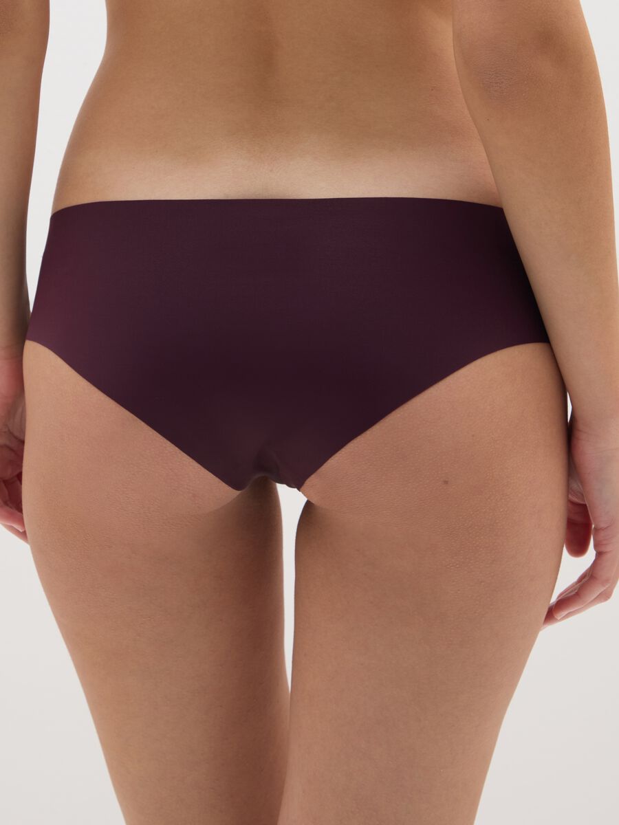 Culotte in tessuto elasticizzato viola scuro_2