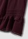 Purple mini dress with ruffles and plunging neckline_5