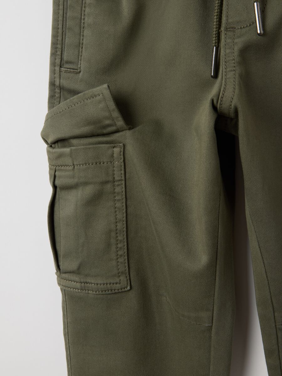 Pantaloni da bambino in cotone verde_2