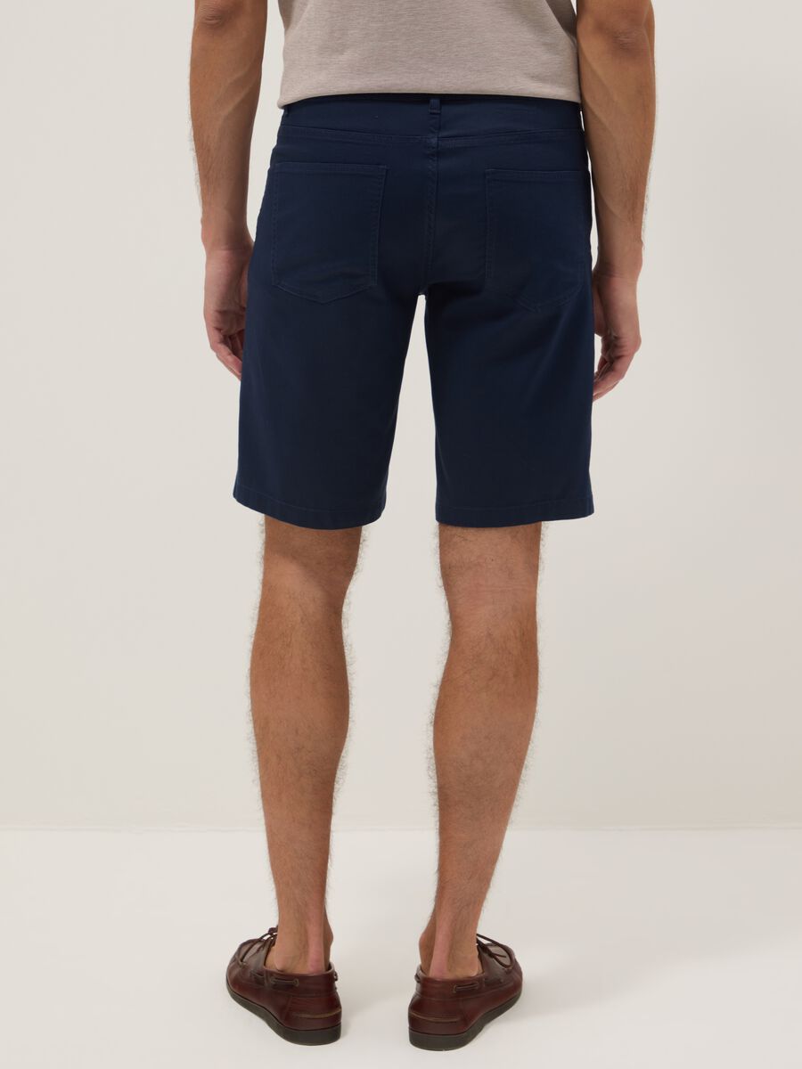 Blue stretch-cotton Bermuda shorts_2
