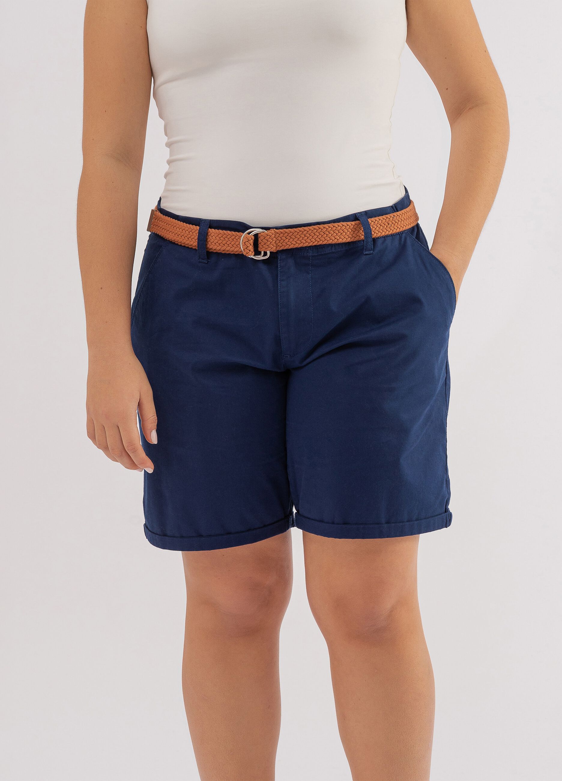Shorts chino con cintura Curvy_1