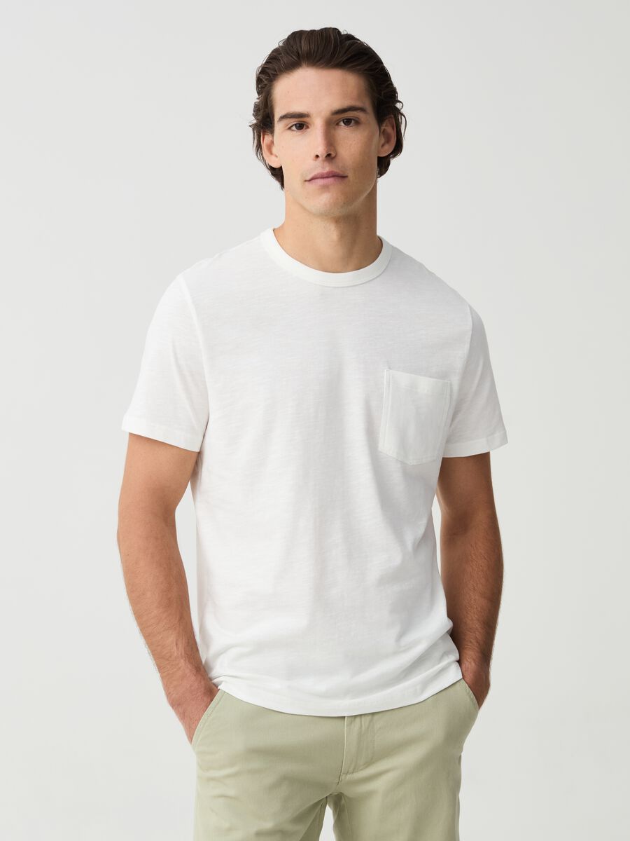 Jersey slub T-shirt with pocket_1