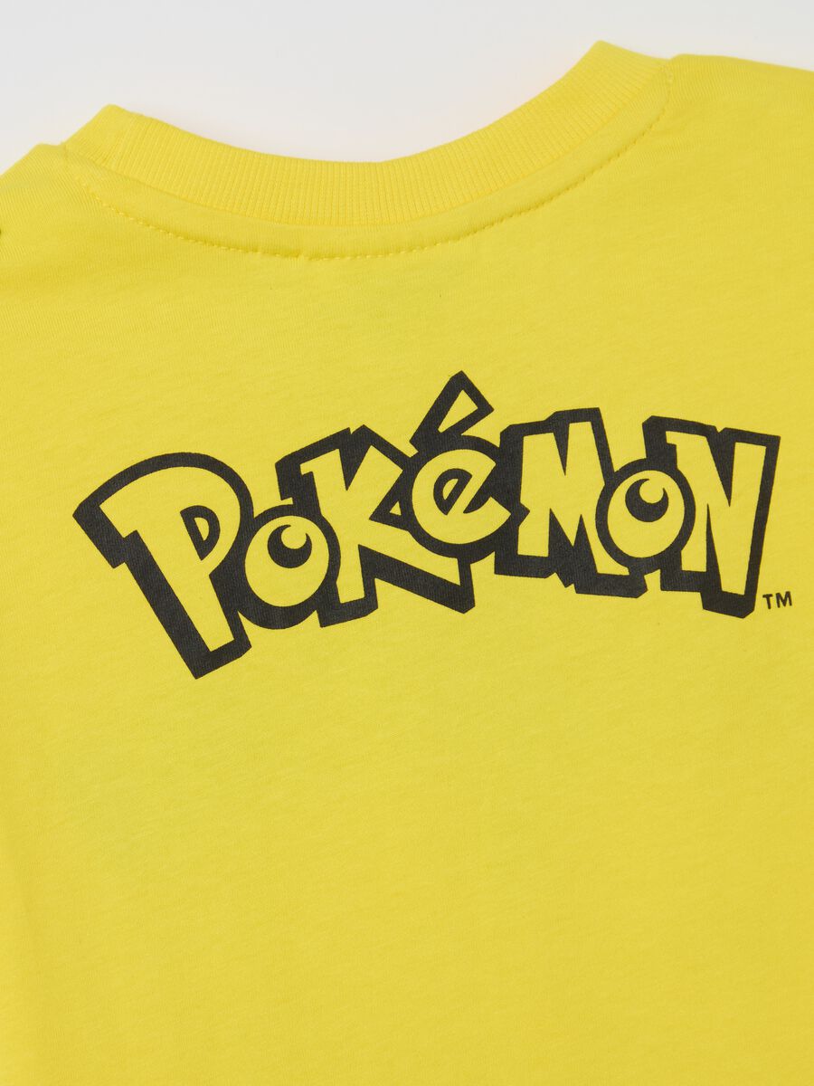 Cotton T-shirt with Pikachu print_3