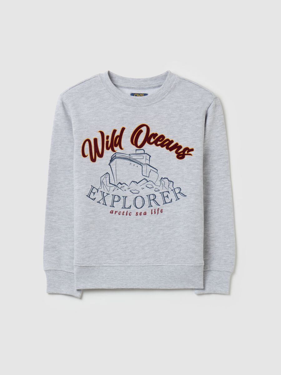 French terry sweatshirt with print_0