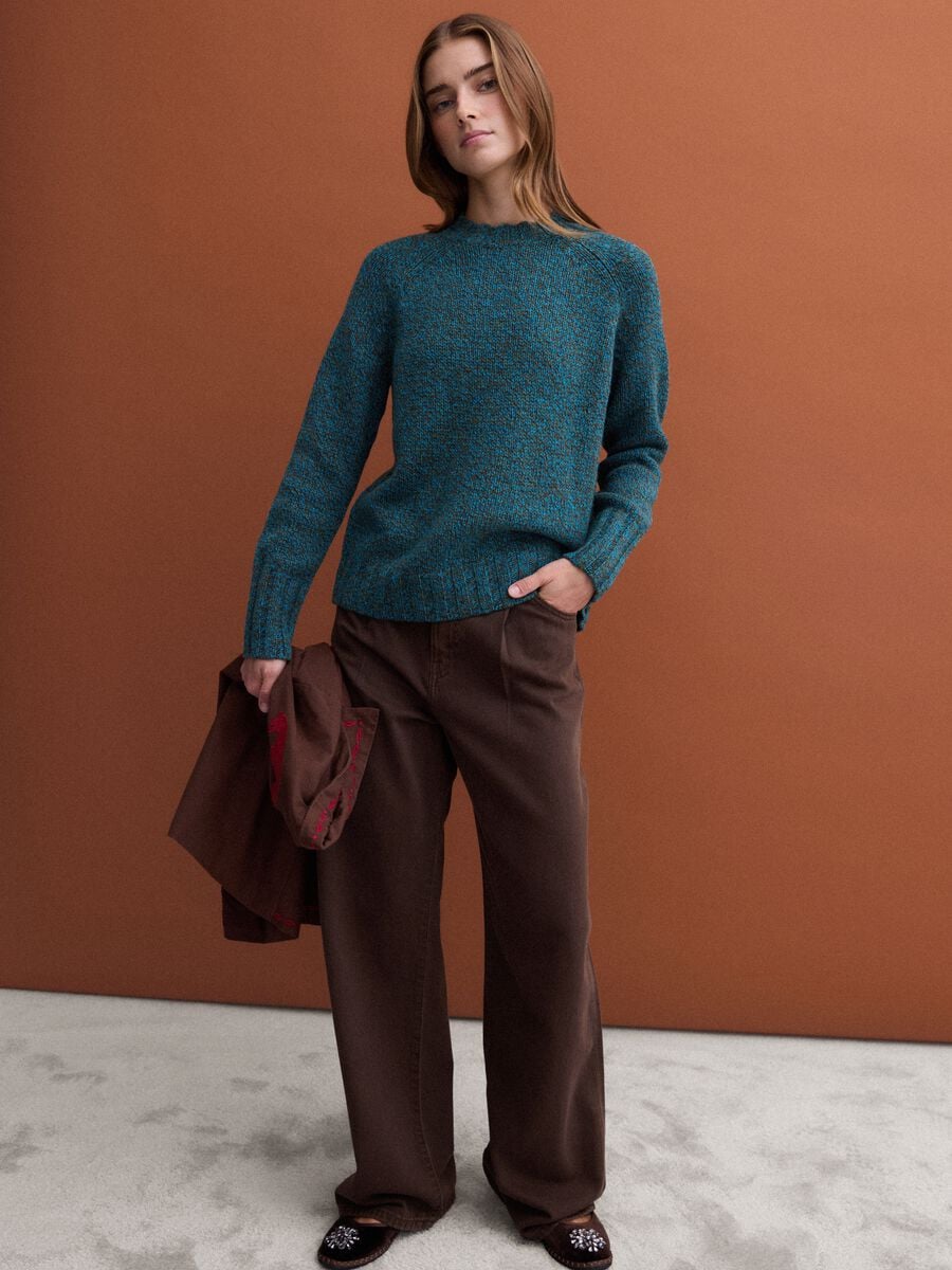 Green wool-blend crew-neck jumper_2