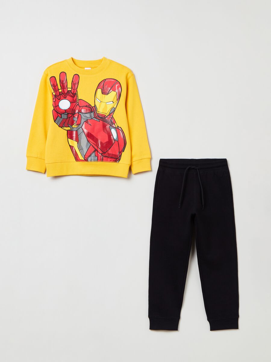 Jogging set in felpa con stampa Iron Man_0