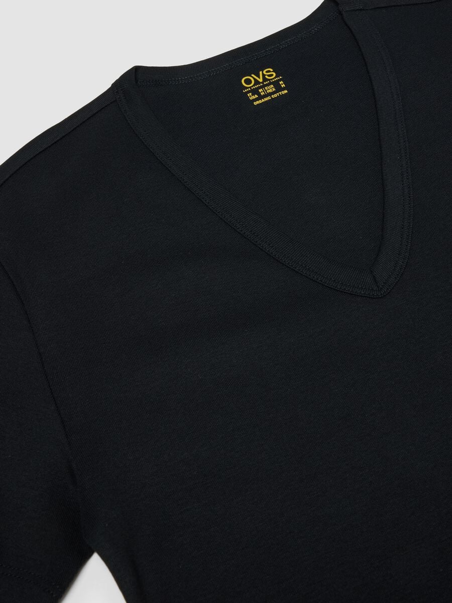 2-pack of black organic cotton T-shirts with deep V-neck_5