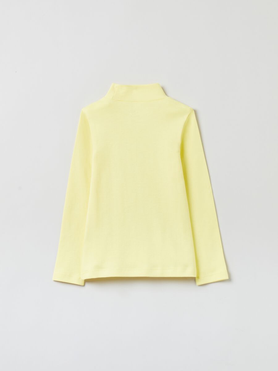 T-shirt a maniche lunghe con collo alto_1
