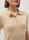 Beige Viscose Blend Polo Regular Fit_3