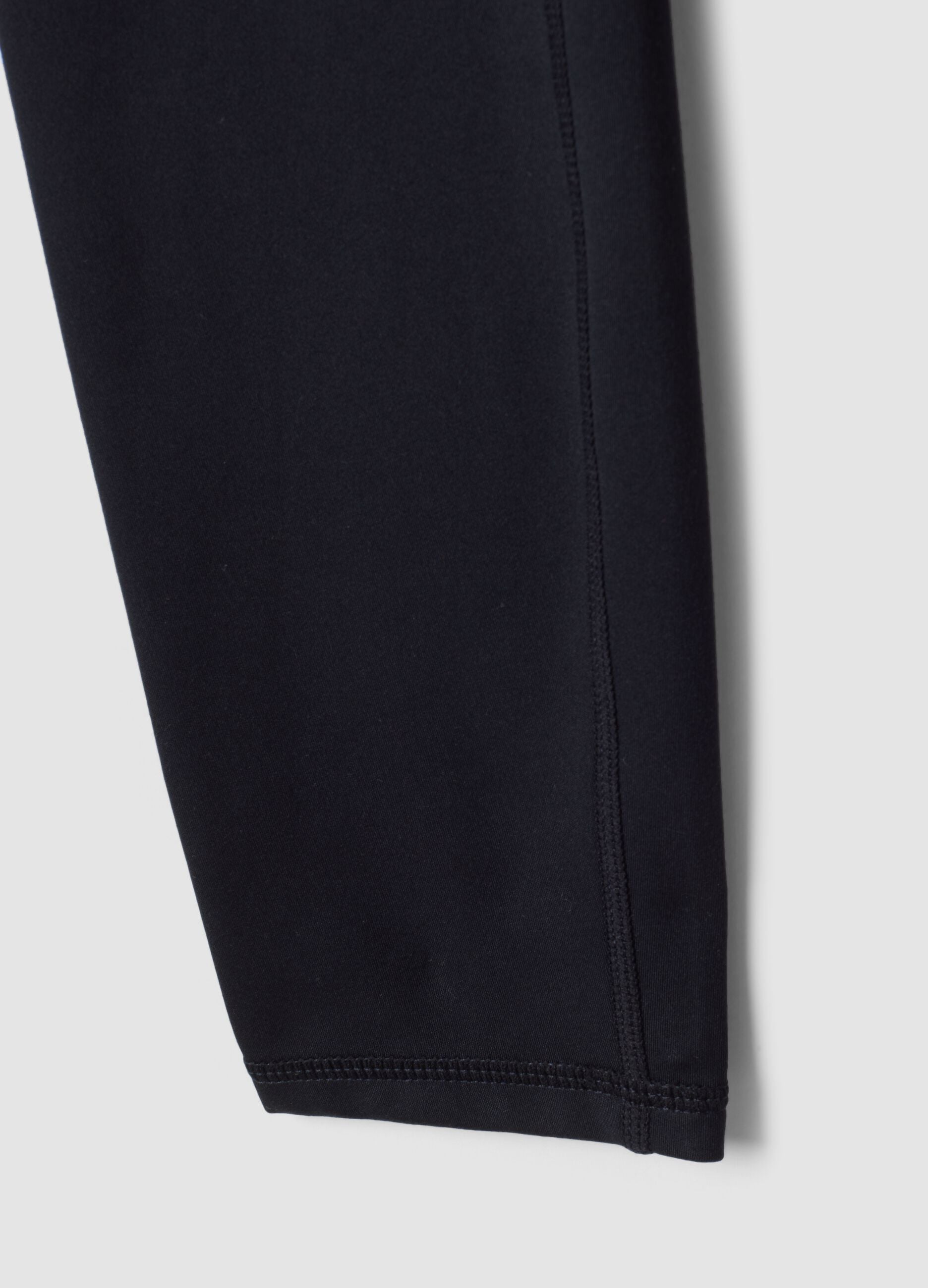 Leggings neri in tessuto elasticizzato traspirante a vita alta ALTAVIA STUDIO