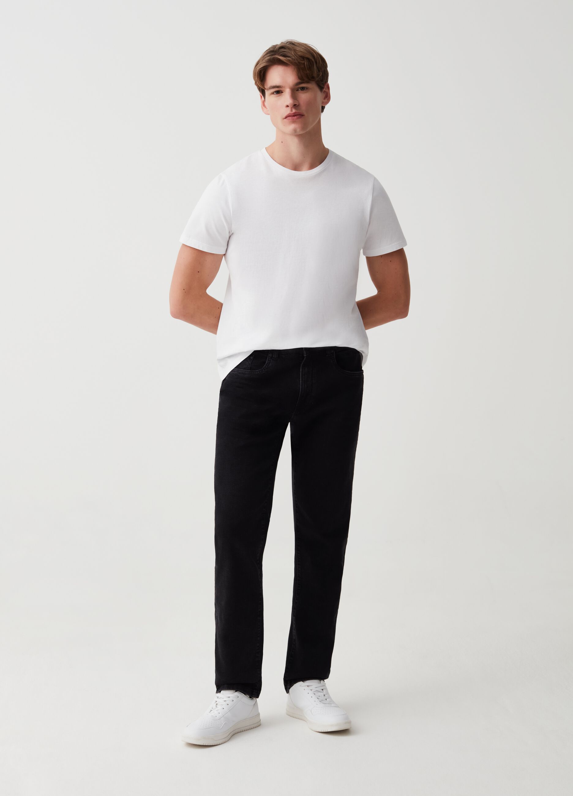 Ovs Jeans regular fit con trama cross hatch
