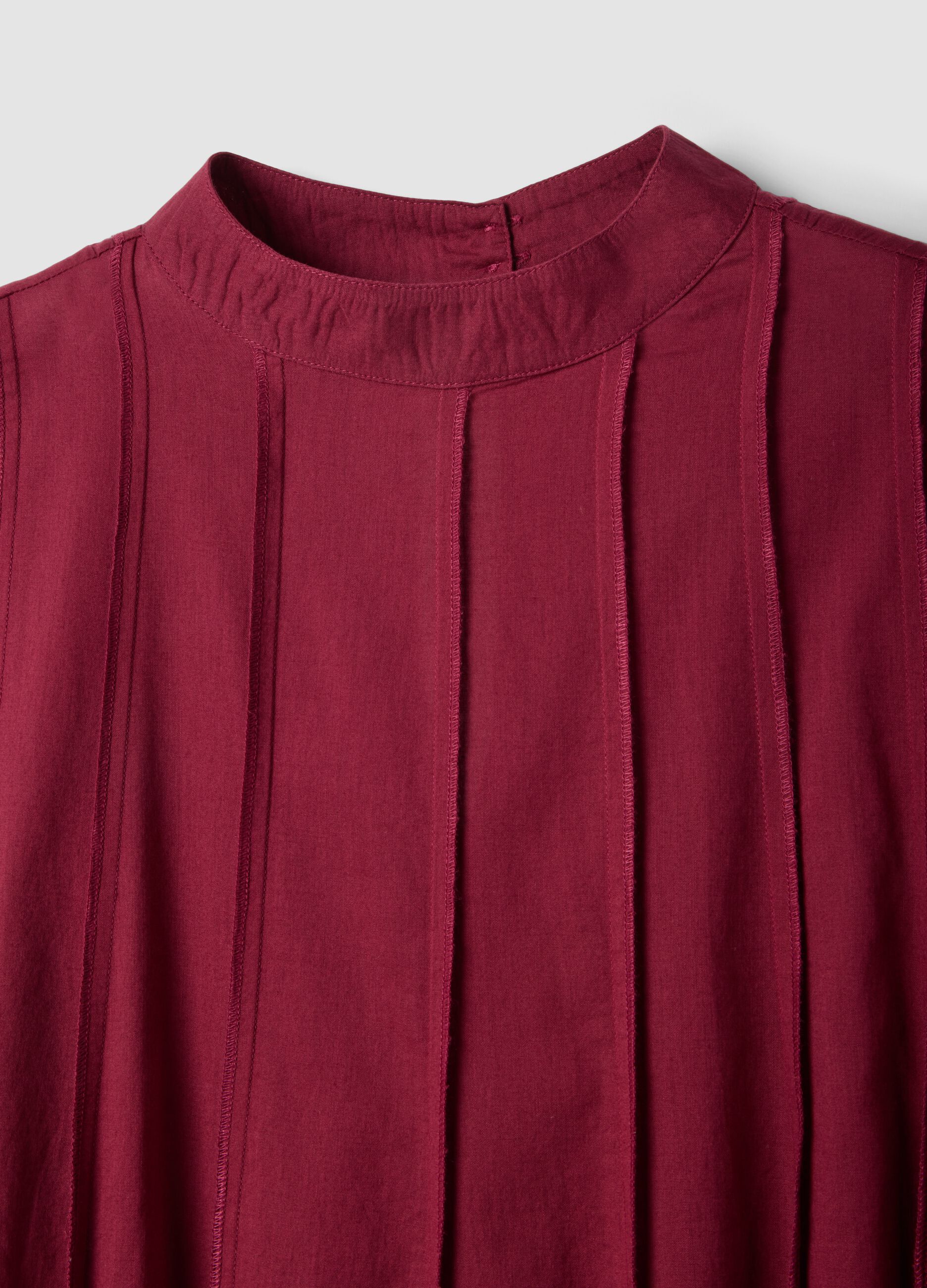 Red pure cotton midi dress