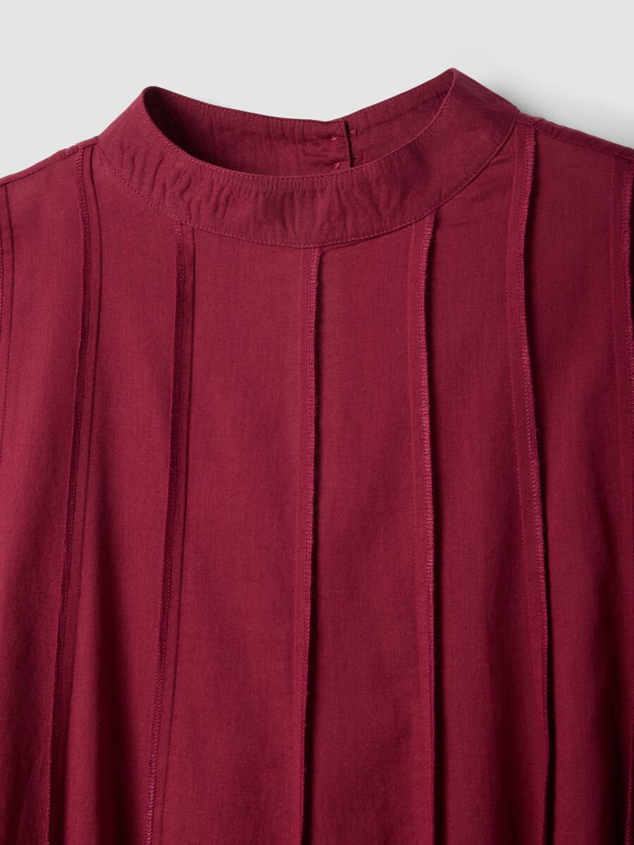 Red pure cotton midi dress_1