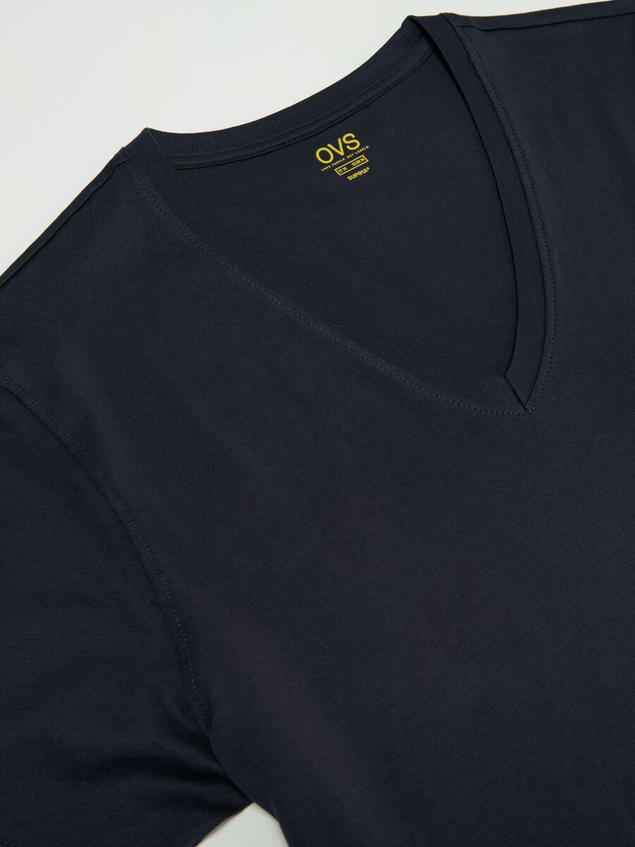 Two-pack Supima cotton undershirts with V neck_5