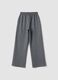 Grey wide-leg cotton-blend trousers with lurex_2