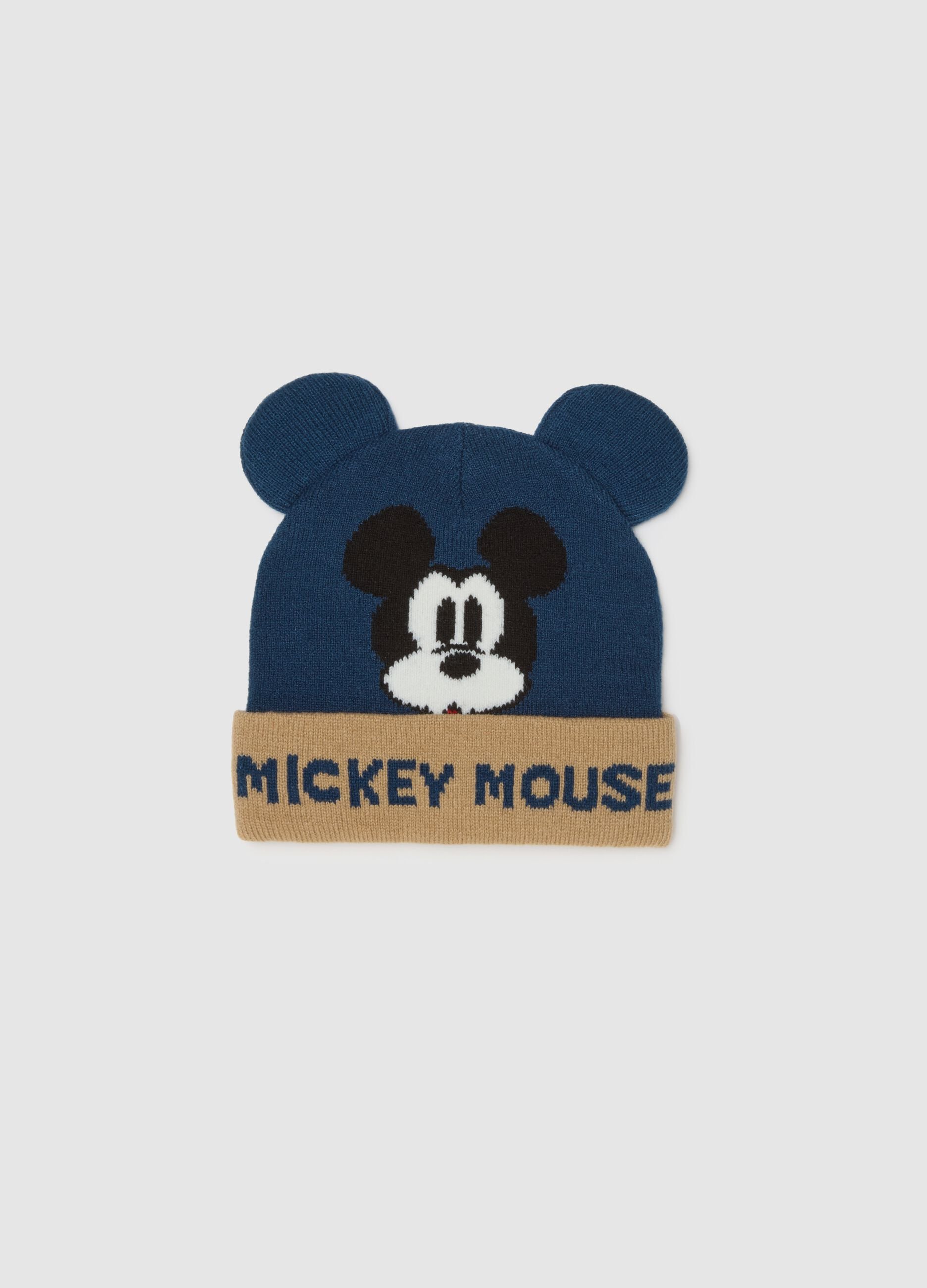 Blue Baby Hat with Mickey Mouse