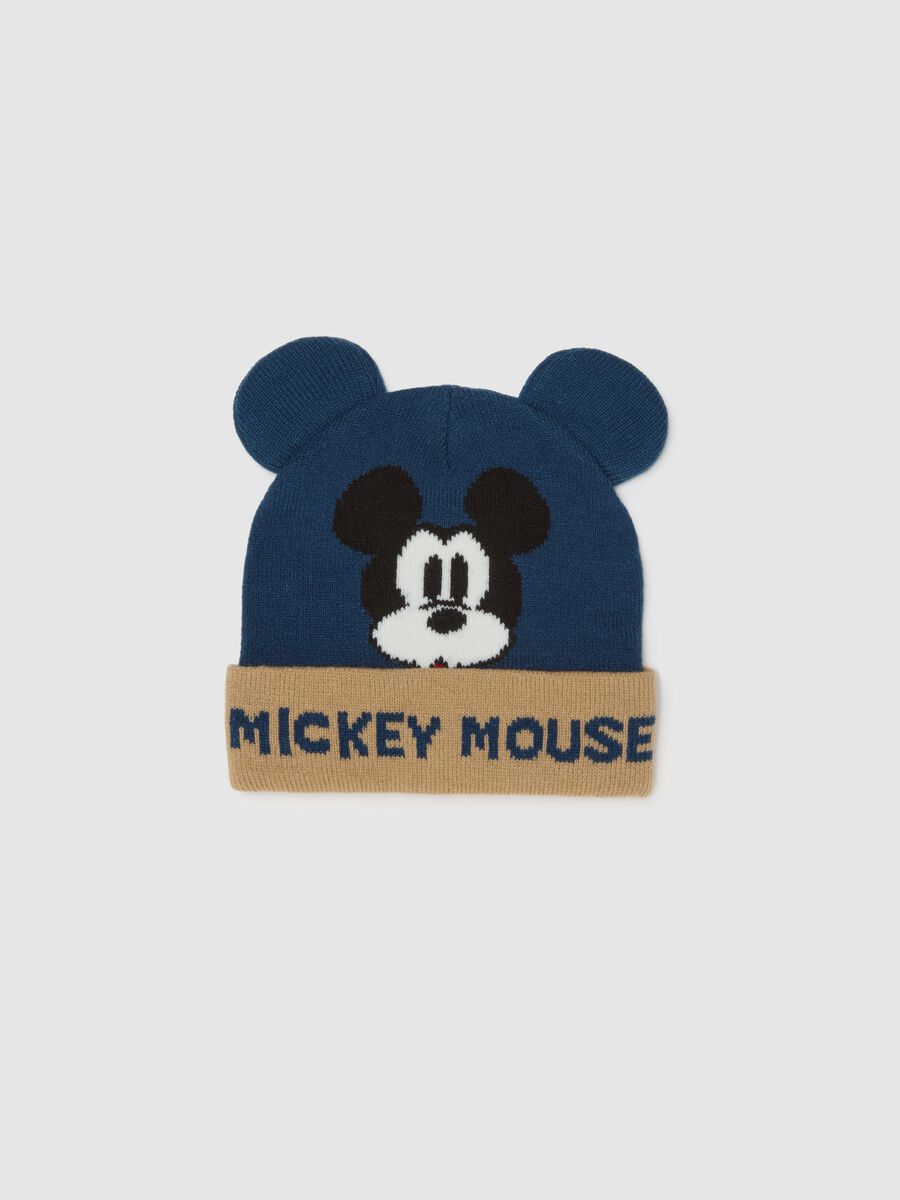 Blue Baby Hat with Mickey Mouse_0
