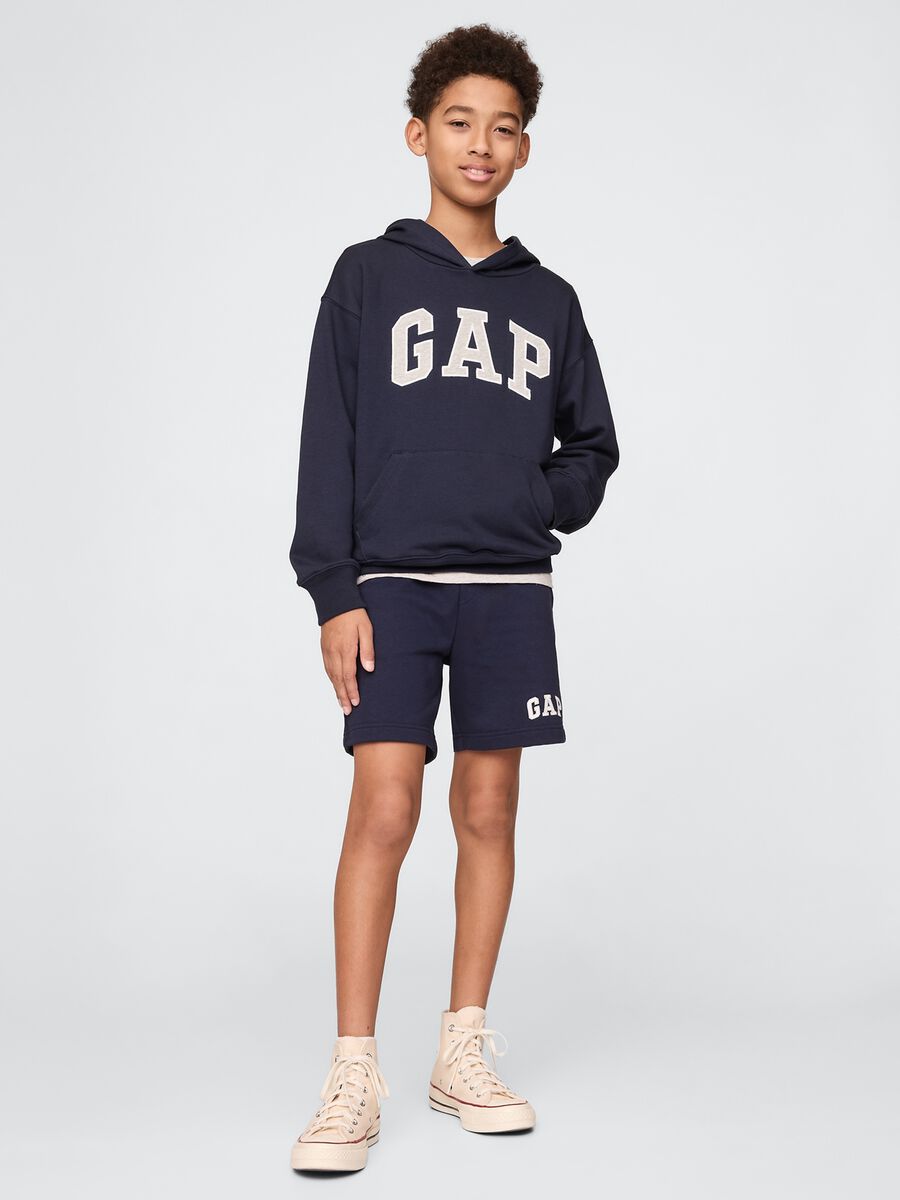 Navy blue shorts in cotton-polyester blend GAP Kids_0
