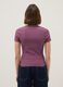 Purple fitted short-sleeve stretch cotton T-shirt_3