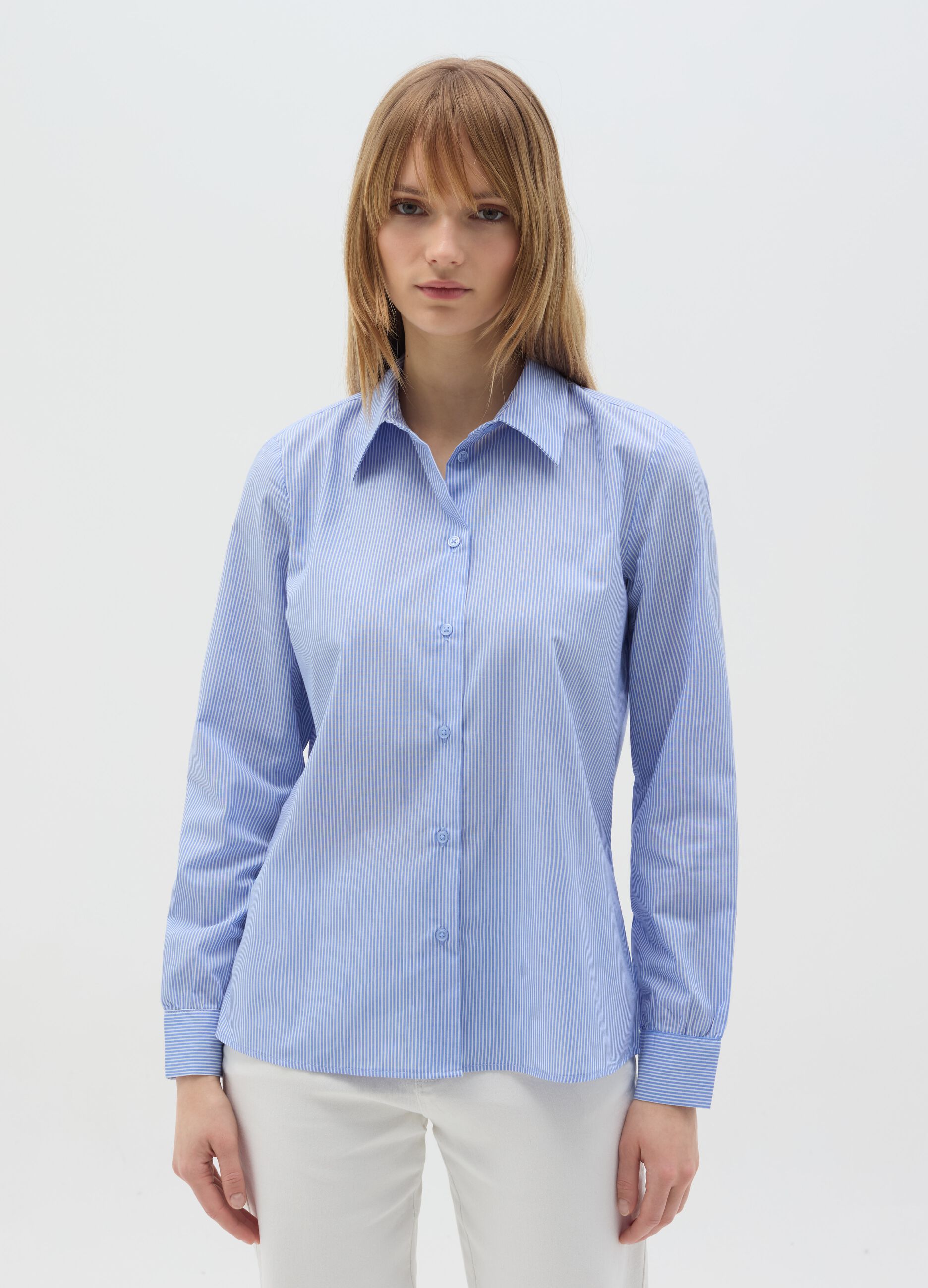 Shirt with striped pattern