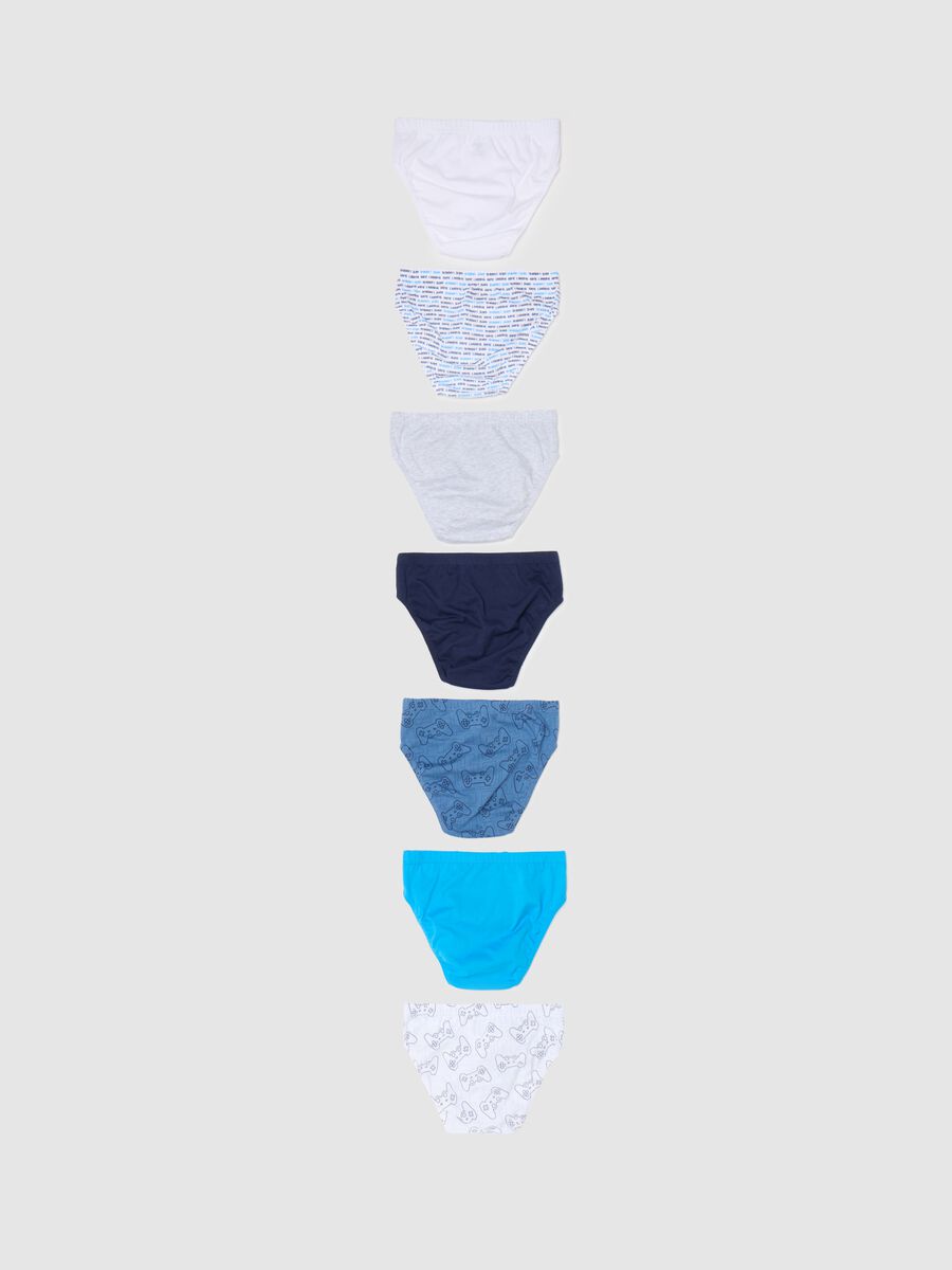 Multipack sette slip in cotone stampa gamers _1