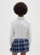 Girls' White Slim Fit Pure Cotton Shirt_1