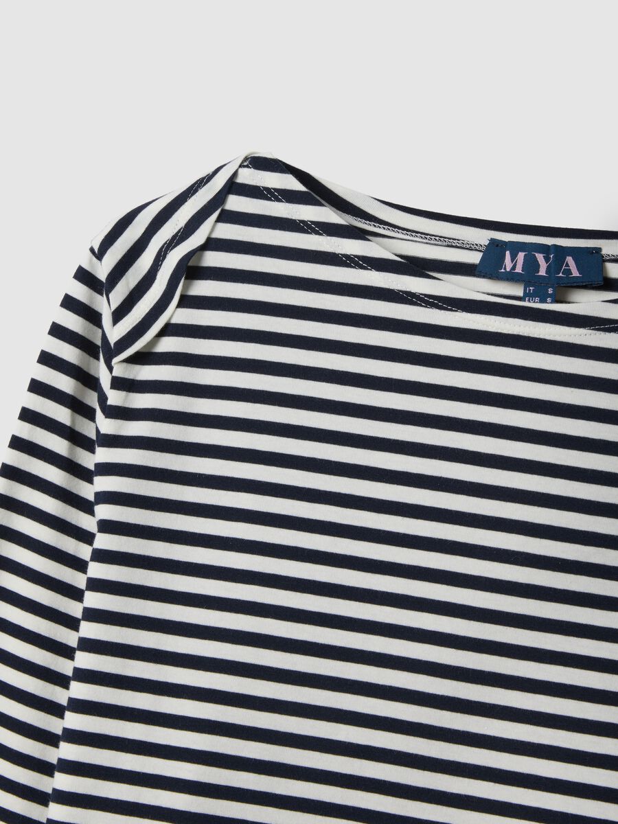 Striped Multicolour Regular Fit Stretch Cotton Top_5