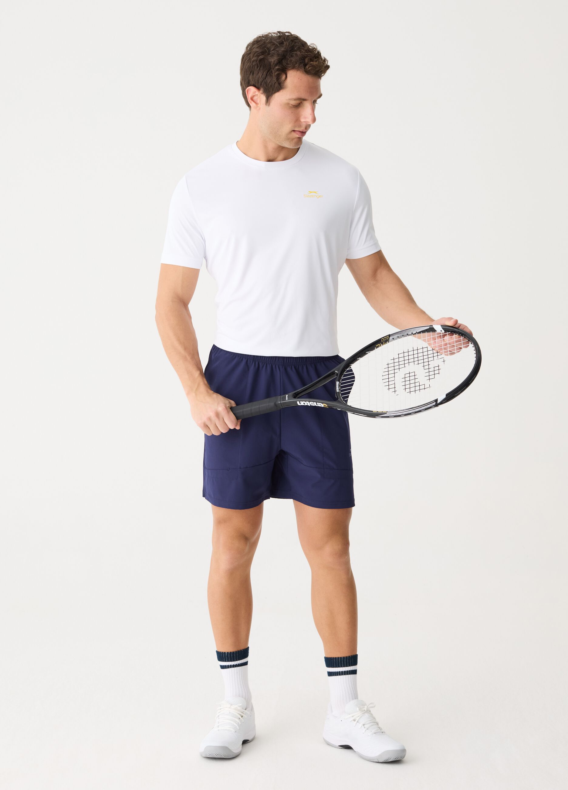 SLAZENGER T-shirt in technical fabric with logo