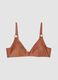 Top bikini elasticizzato marrone con imbottitura e texture glitterata_4