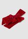 Red hair bow with rhinestones_1