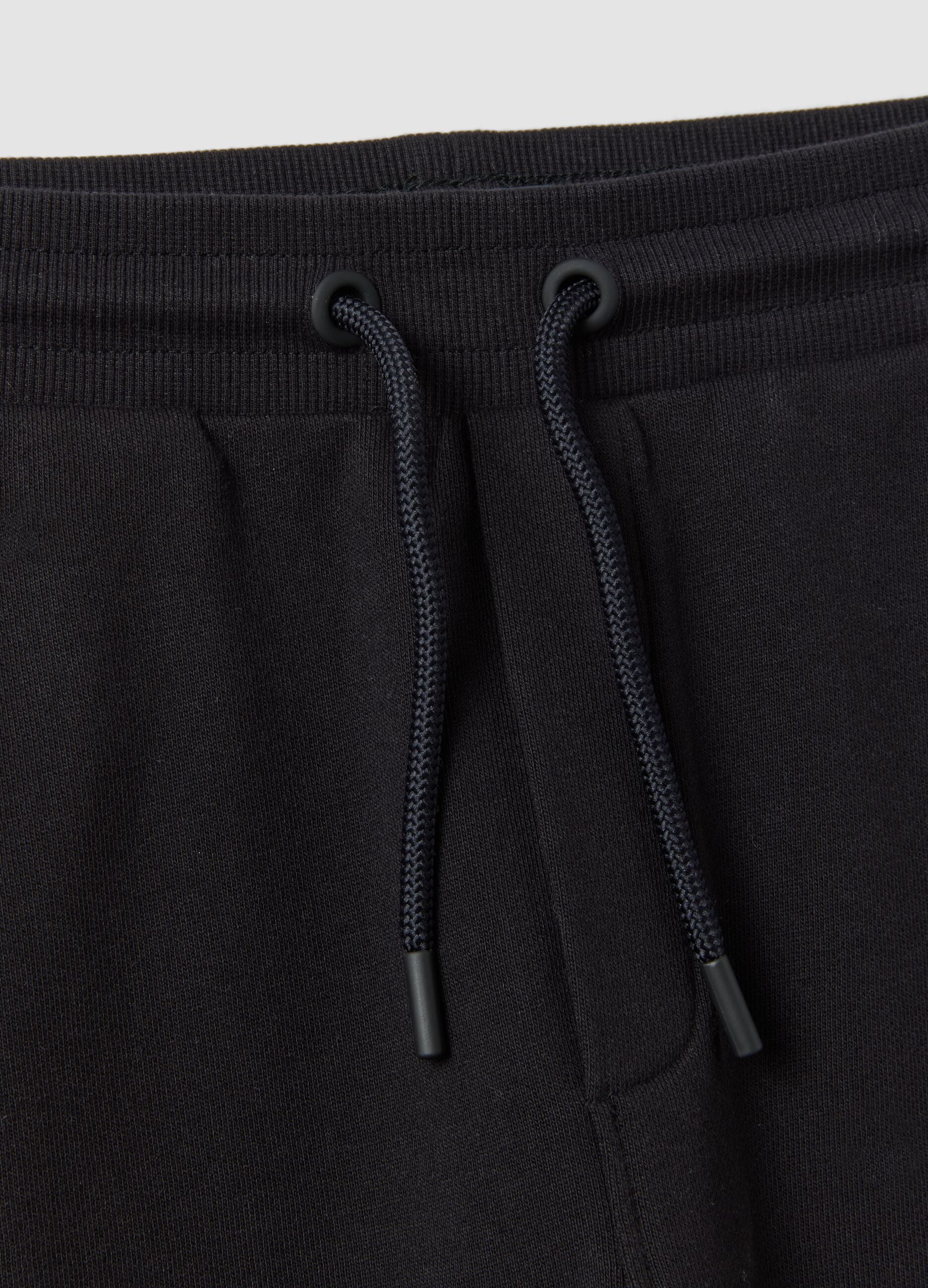 Black organic cotton joggers